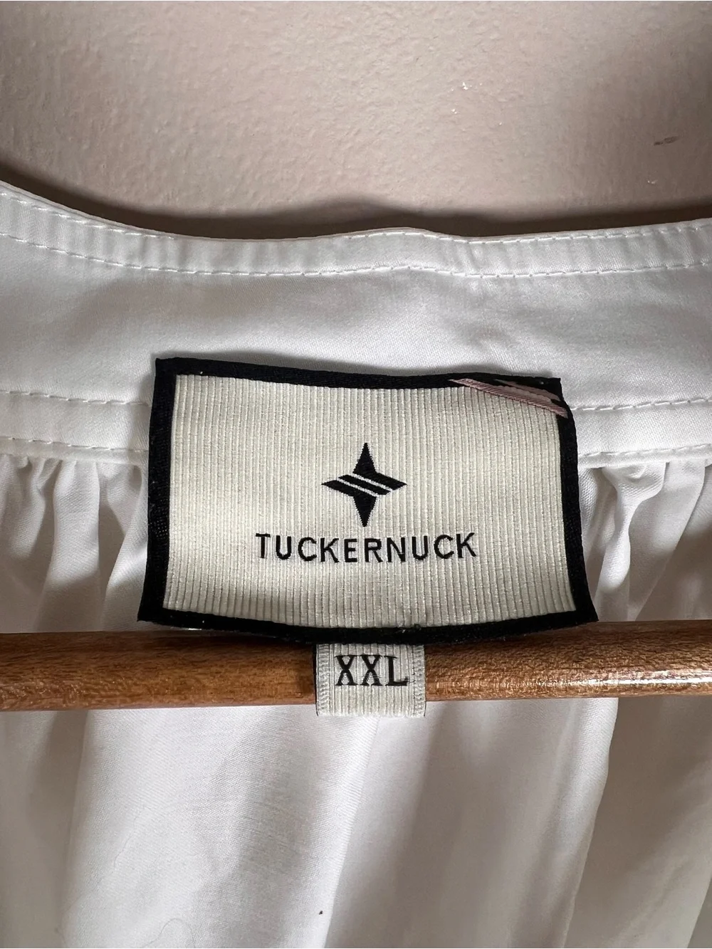 Tuckernuck Ruthie Blouse Top Womens XXL White Puff Sleeve Preppy Coastal Boxy